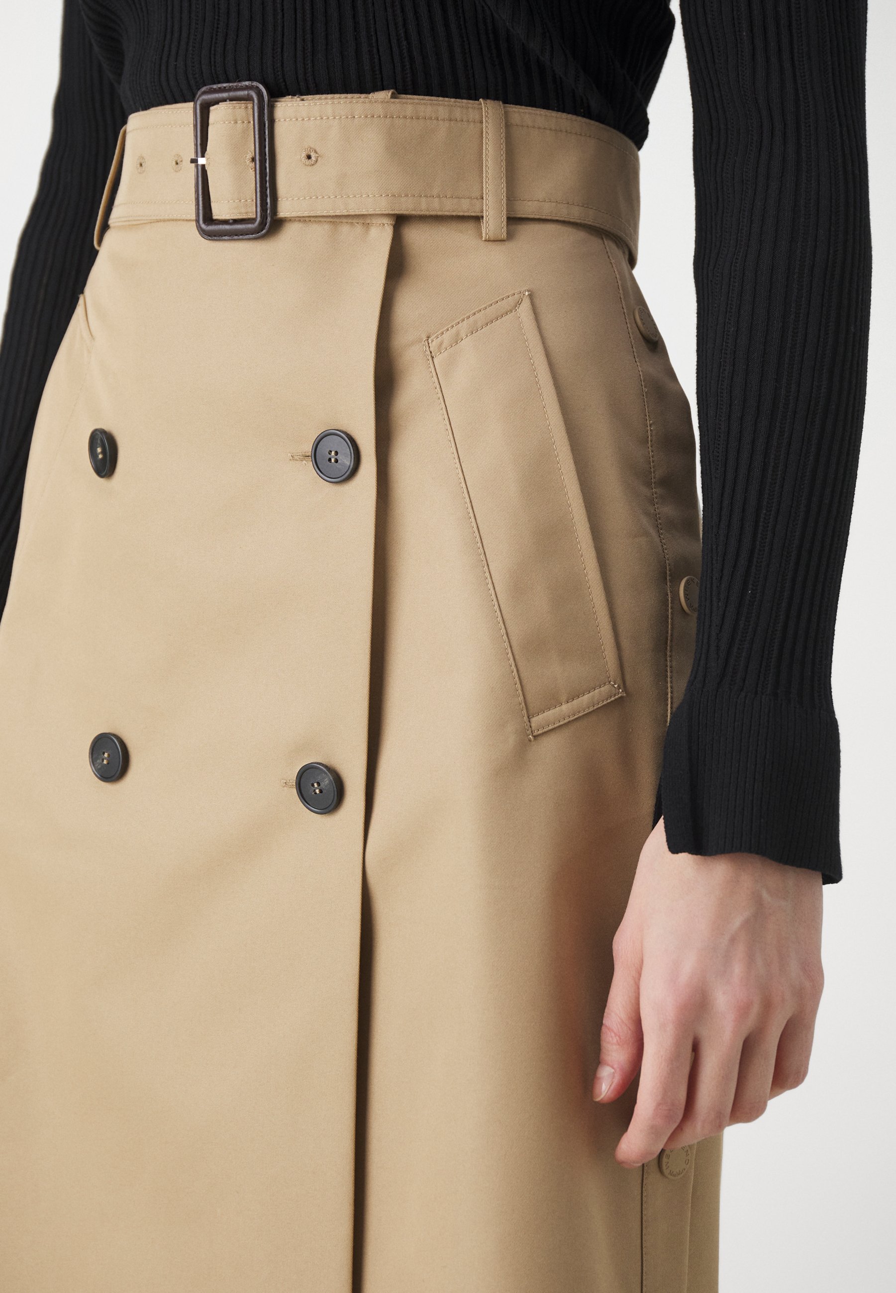 NEBBIA (Weekend Max Mara) ギャバジン ラップ スカート WEEKEND MaxMara NEBBIA - A-line skirt - beige - Zalando.co.uk