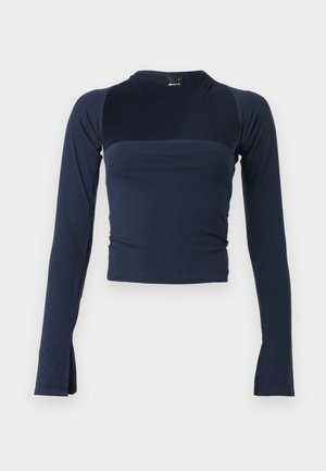 Gina Tricot, SOFT TOUCH SQUARE NECK - Pikkade varrukatega topp - dark blue