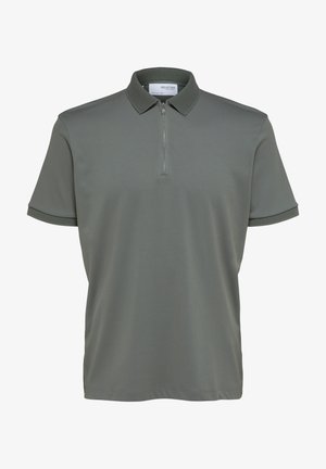 Selected, SLHFAVE ZIP - Polo - agave green