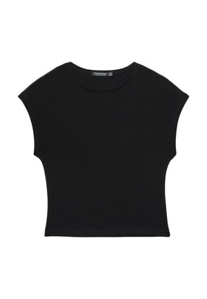 FITTED CROPPED - T-shirt basique - black