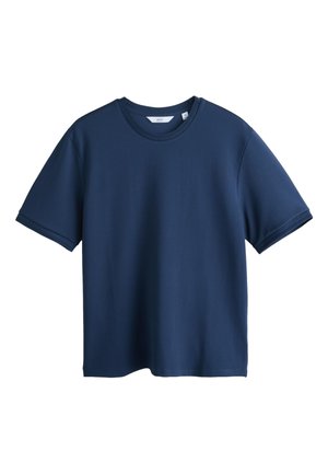 Next, REGULAR FIT - TEXTURED T-SHIRT  . - T-Shirt basic - navy blue