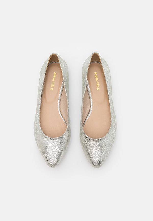 LEATHER - Ballet pumps - silver2