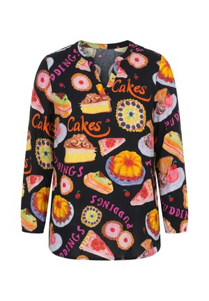 Angel of Style, DESSERT PRINT LONG SLEEVE BLOUSE - Bluse - black