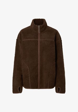 Pieces, PCSADIA LS TEDDY JACKET NOOS BC - Fliisjakk - hot fudge