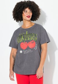 Angel of Style BOXY FIT KIRSCHEN-MOTIV - Printtipaita - charcoal gray