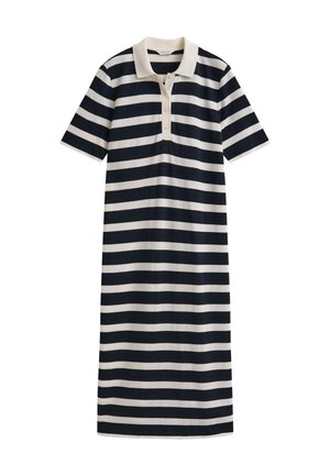 GANT, STRIPED DRESS - Džersejové šaty - evening blue