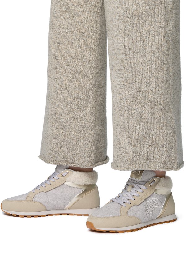 Sneaker high - beige grau
