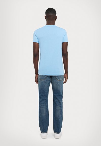 PS Paul Smith MENS SLIM FIT ZEBRA - Osnovna majica kratkih rukava - light blue