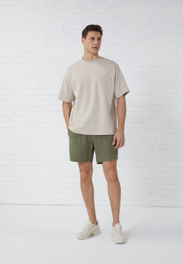LINEN MIX - Shorts - olive2