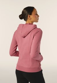 Freddy CHIUSURA ZIP E CON INSERTI FLOREALI - Felpa con zip - wine rose allover leaves rose