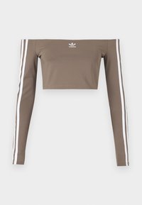 ADICOLOR OFF SHOULDER LONG SLEEVE LONG-SLEEVE - Topper langermet - trace brown