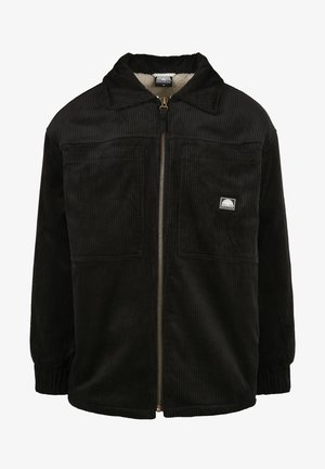 Mustard kõrvitsatootmisriie, millel on tõmblukk, terav krae, kaks esikotit ja pehme vooder. Omab sooniku tekstuuri ja elastseid mansette.