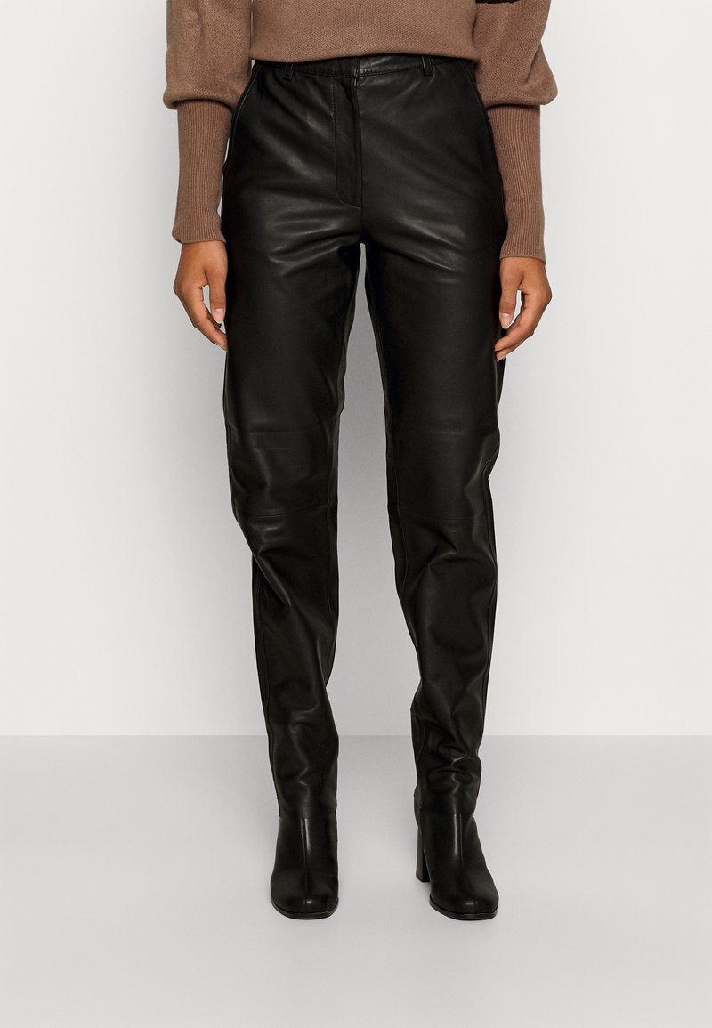 SLFMARIE MW LEATHER PANTS B NOOS