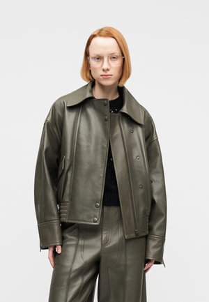 LAILA - Leren jas - dark eucalyptus