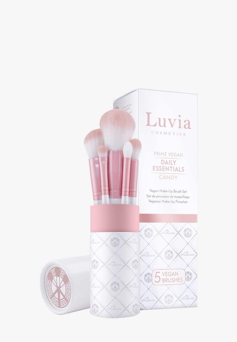 Luvia Cosmetics - DAILY ESSENTIALS BRUSH SET - CANDY - Sminkborstset - pearl white/candy pink, Förstora
