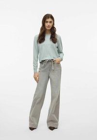 Vero Moda SILJE LS O NECK GA NOOS - Maglione - gray mist