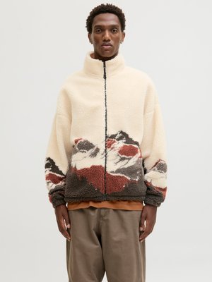 Jack & Jones JORMOUNTAIN ZIP JACKET - Fliisjakk - ecru