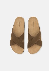 Pier One LEATHER UNISEX - Tøfler - light brown
