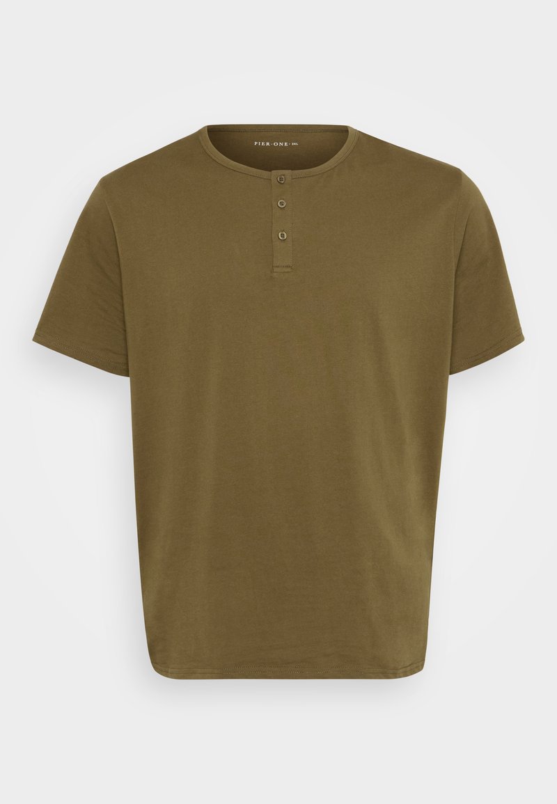 Pier One T-shirt basic donkergroen Pier One T-shirt basic donkergroen