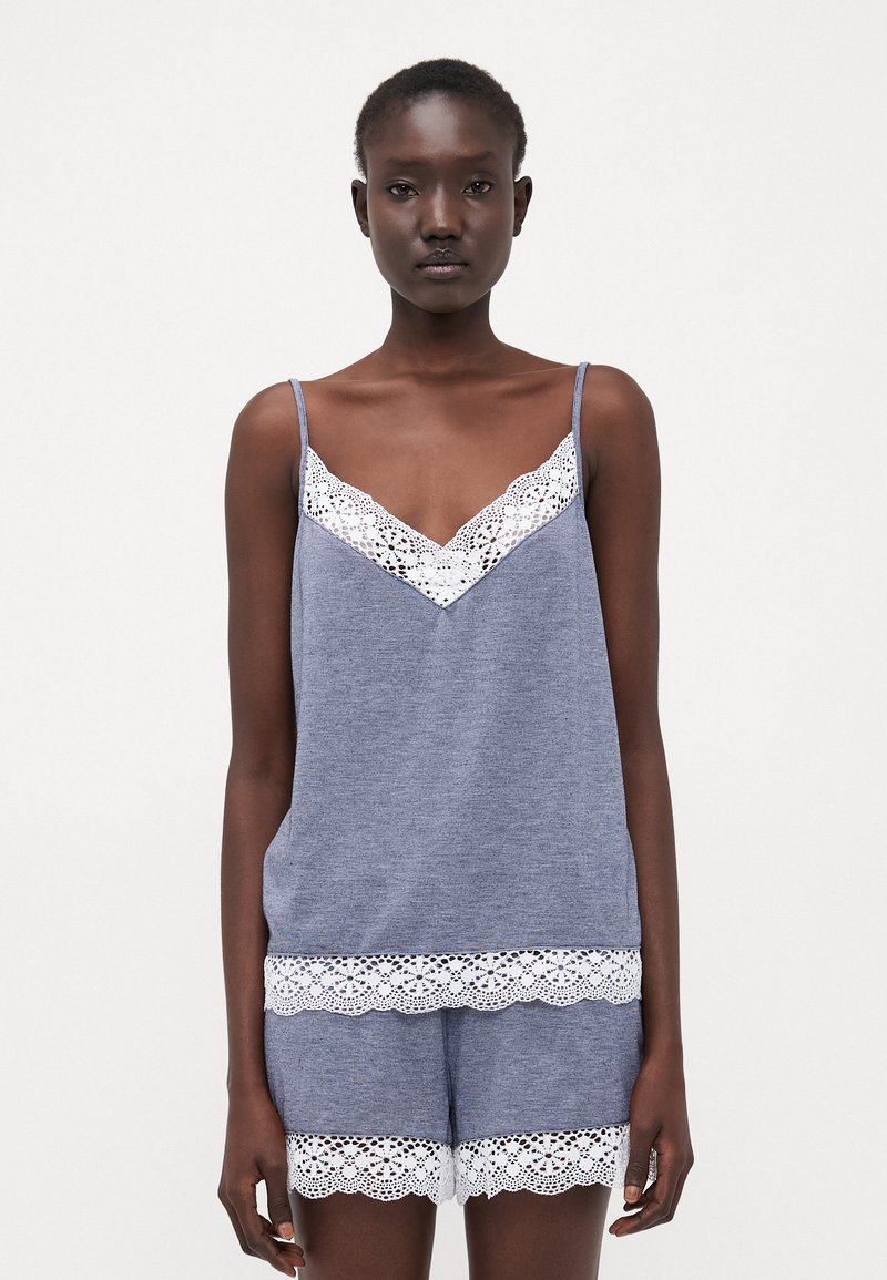 Anna Field - Set lenjerie de noapte - off-white/dark blue, Extindeți