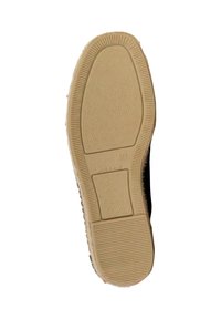 Soletta nera in gomma con superficie testurizzata. Suola marrone chiaro con scanalature e pattern per una migliore aderenza. Taglia 40.