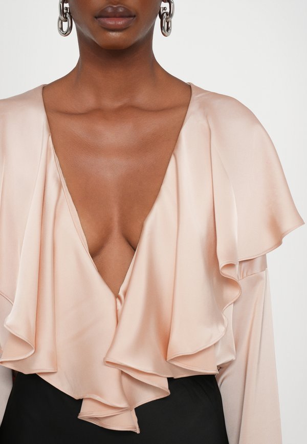 LONG SLEEVE DEEP V RUFFLE BODYSUIT - Blouse - baby2