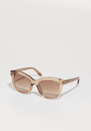 Tom Ford ODETTE - Sunglasses - shiny light brown/gradient brown