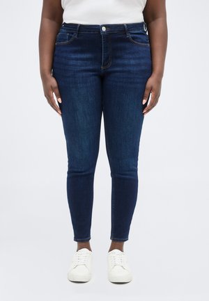 VMCPOLLY  - Oprijete (skinny) kavbojke - dark blue denim