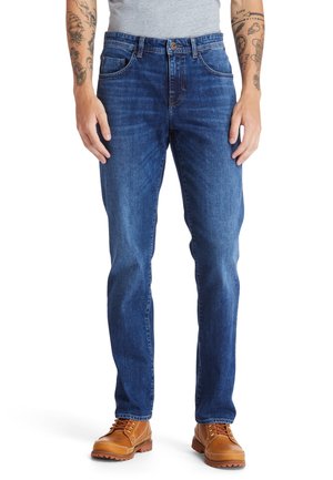 Jeans Straight Leg - mottled blue