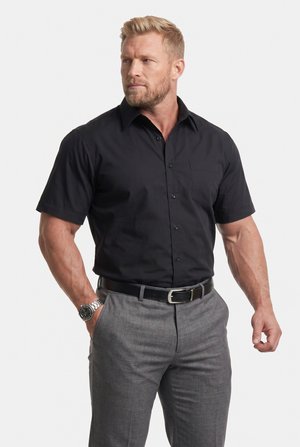 Men Plus HALBARM VARIO-KRAGEN COMFORT FIT - Hemd - black