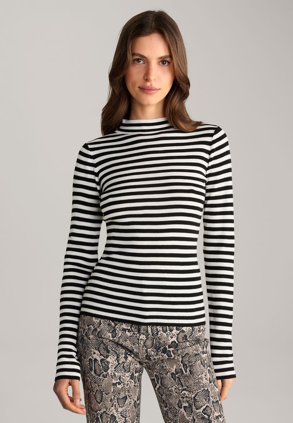 Strickpullover - schwarz weiß