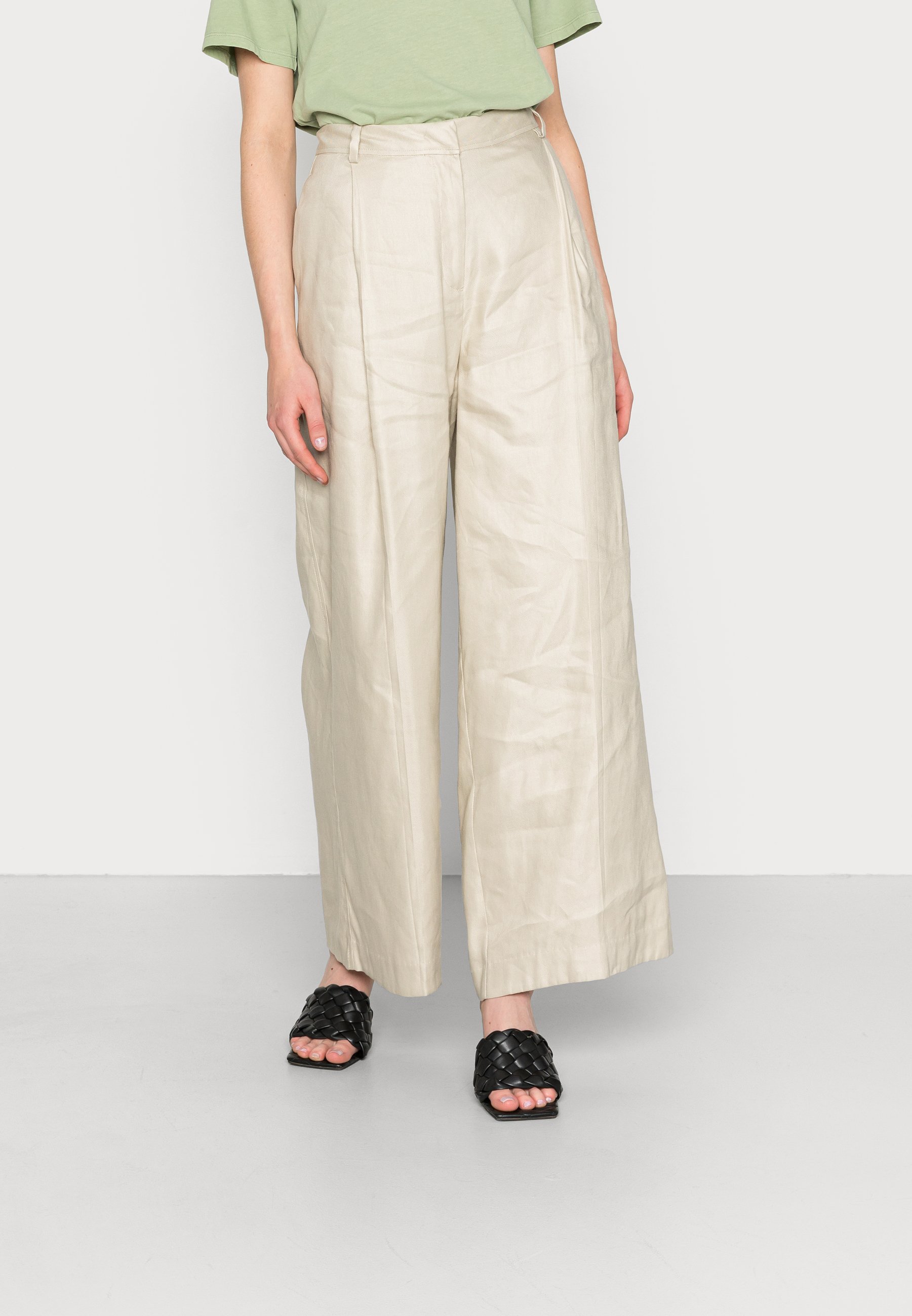Weekday ELIE TROUSER - Trousers - beige 
