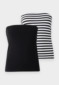 ONLLIVE LOVE LIFE TUBE 2 PACK  - Top - black/white