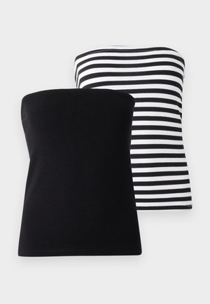 ONLLIVE LOVE LIFE TUBE 2 PACK - Viršus - black/white