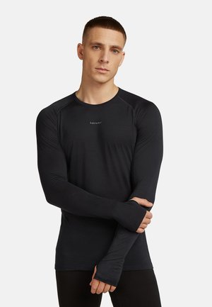 icebreaker, M MER 125 ZONEKNIT LS CREWE - Langarmshirt - black