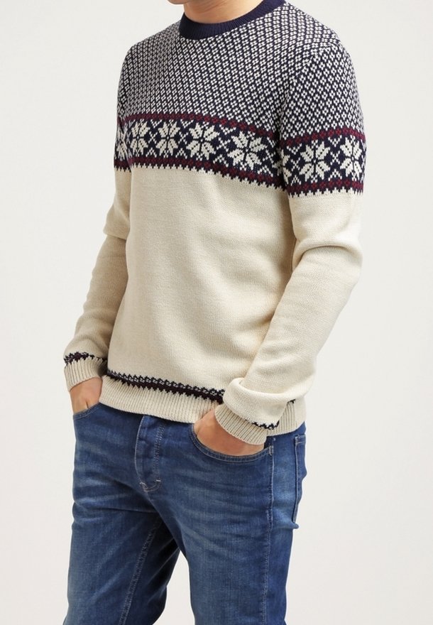 Topman Stickad tröja - off-white