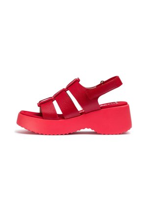WONDERS NORA - Sandalias con plataforma - red