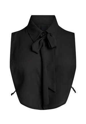 KRAGENEINSATZ MIT ABNEHMBARER KRAWATTE - Bluse - black