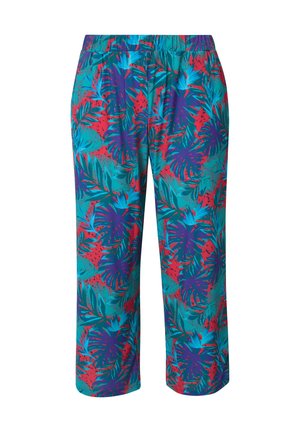 Ulla Popken, CROPPED ELASTIC WAIST POCKET - Pantalones - salsa