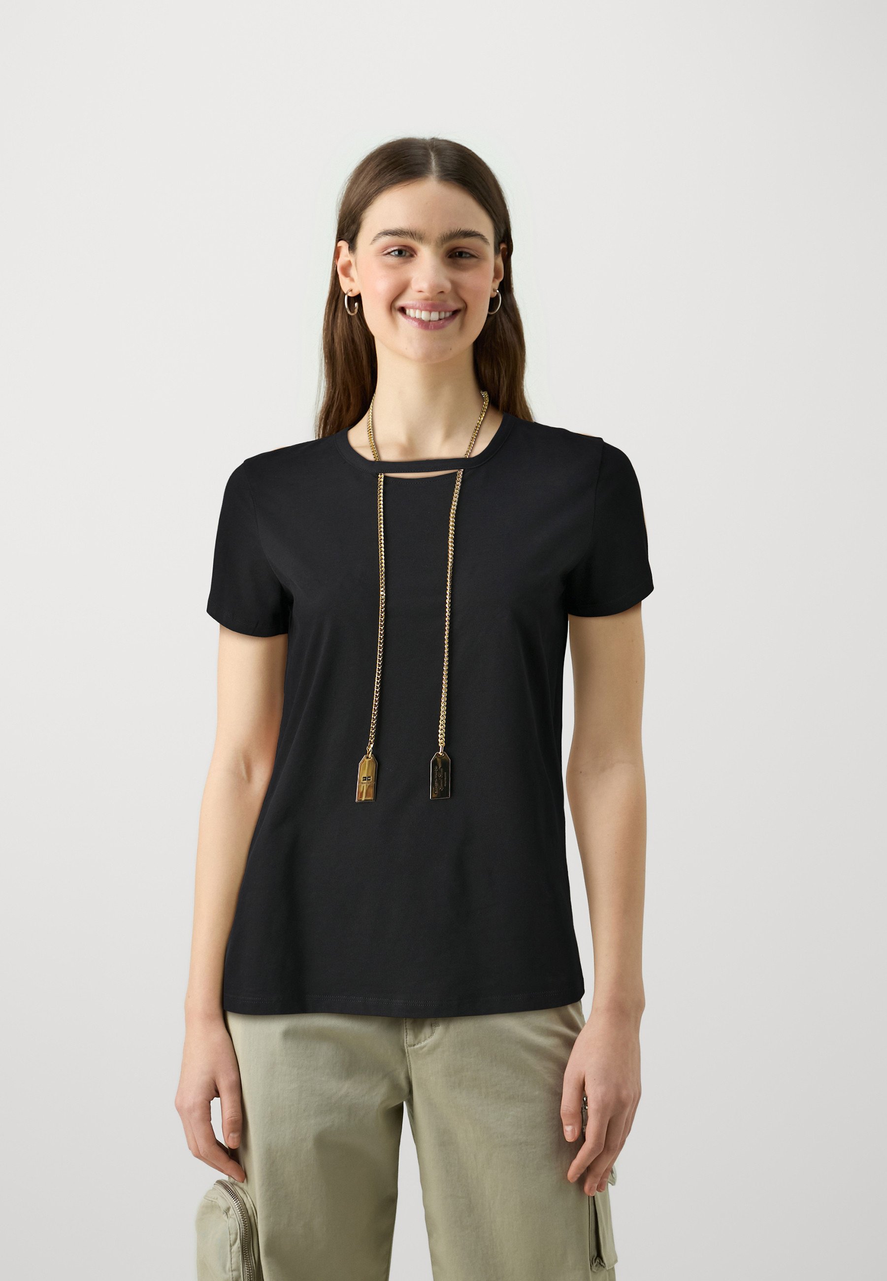 Elisabetta Franchi WOMENS - T-shirt basic - nero - Zalando.it
