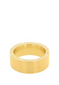 Anello in metallo color oro con una finitura liscia e opaca. Presenta un testo inciso che ripete "JOOP!" attorno al bordo esterno.