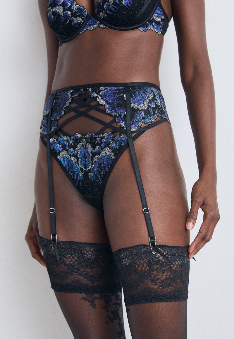 Ann Summers DISRUPTIVE GLAMOUR SUSPENDER BELT - Sukkanauhaliivit - black/blue