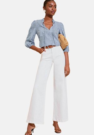 Lipsy REGULAR FIT - 3/4 SLEEVE TIE NECK - Blúz - blue