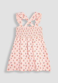 JoJo Maman Bébé CRAB CROSS BACK SMOCKED REGULAR FIT - Vapaa-ajan mekko - pink peach cherry