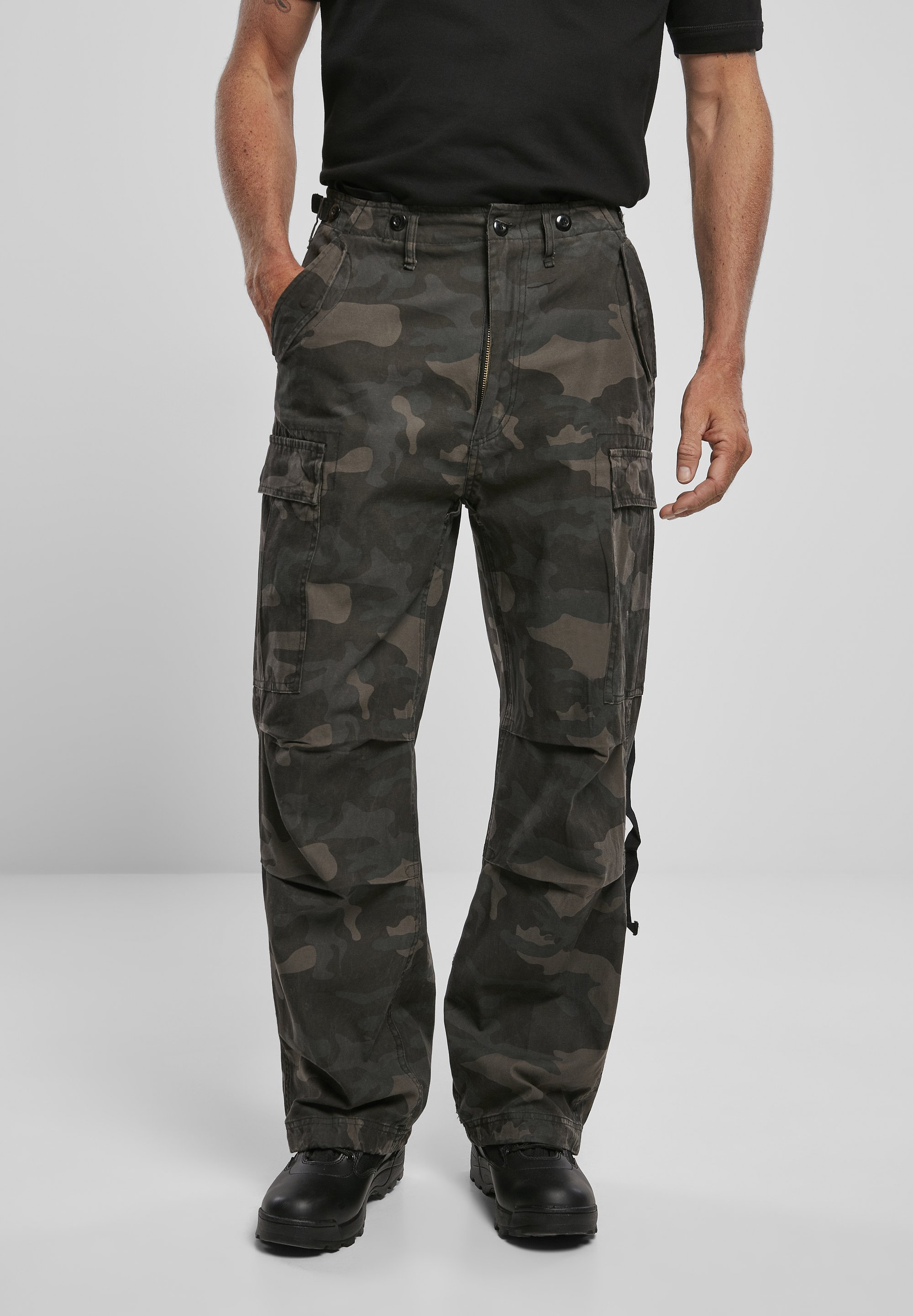 Brandit VINTAGE - Cargo trousers - black/grey - Zalando