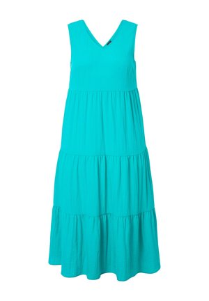 Ulla Popken, TIERED SLEEVELESS - Maxikleid - turquoise
