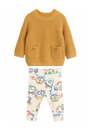 SET - Leggings - Trousers - ochre yellow transport