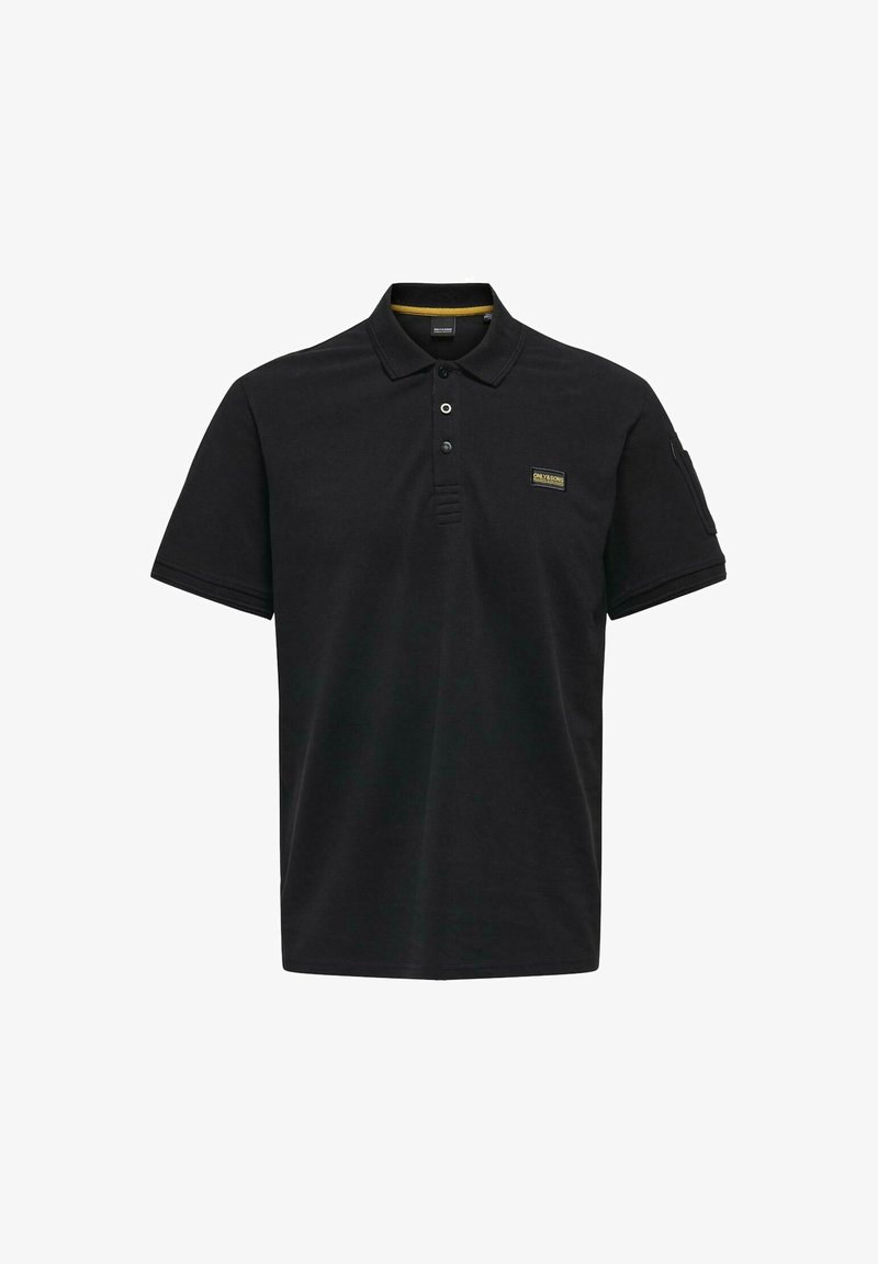Only & Sons KURZARM - Polo shirt - schwarz