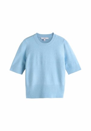 Next, REGULAR FIT - SUPER SOFT SHORT SLEEVE KNITTED TOP . - T-Shirt print - blue