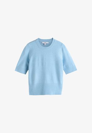 Next, REGULAR FIT - SUPER SOFT SHORT SLEEVE KNITTED TOP . - T-Shirt print - blue